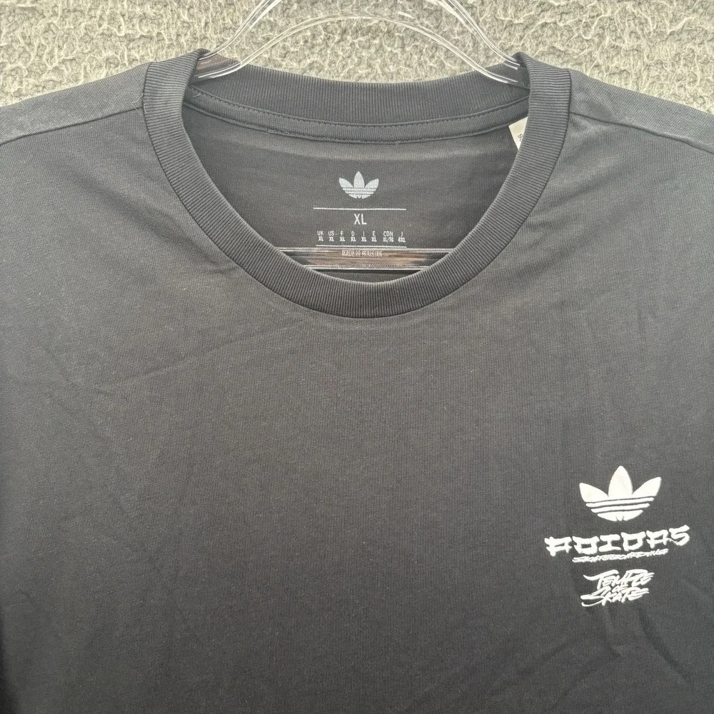 Adidas Skateboarding Shirt Mens XL Black Graphic Print Skate Tee Tuck Wai Arist